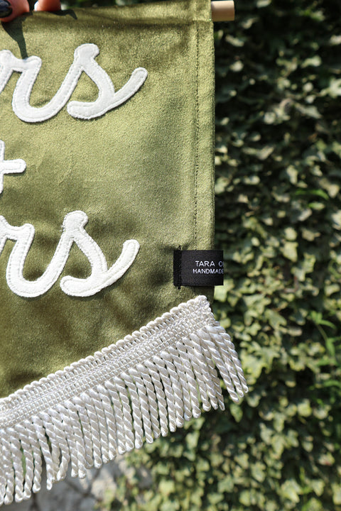 Mrs & Mrs | Olive Green Bridal Banner