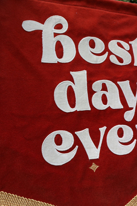 Best Day Ever | Terracotta Velvet Wedding Banner