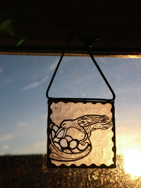 Medieval Bird Stained Glass Suncatchers