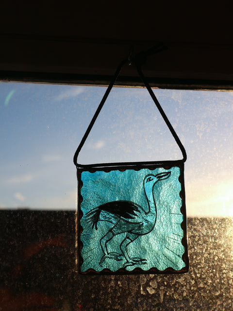 Medieval Bird Stained Glass Suncatchers