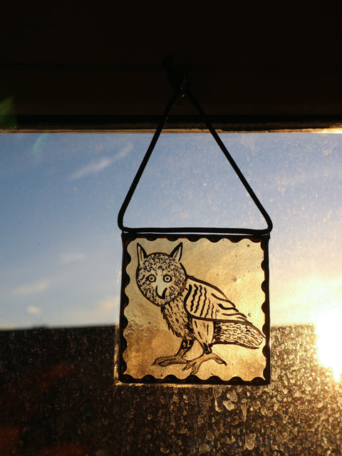 Medieval Bird Stained Glass Suncatchers