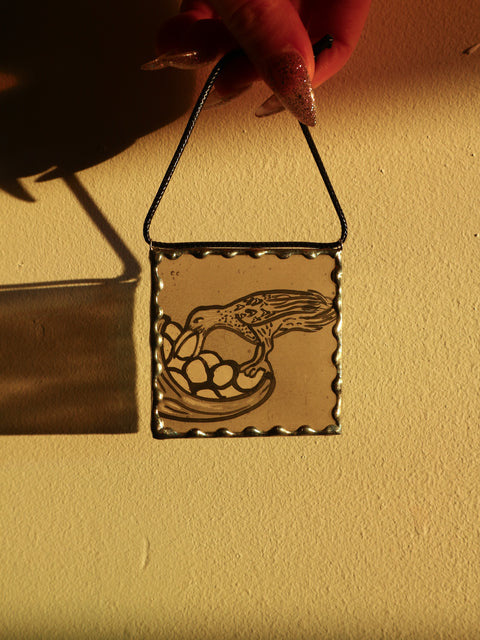 Medieval Bird Stained Glass Suncatchers