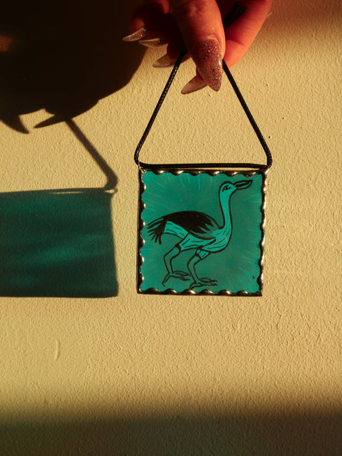 Medieval Bird Stained Glass Suncatchers