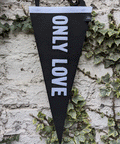 Pennant felt banner in black and white as a gif.