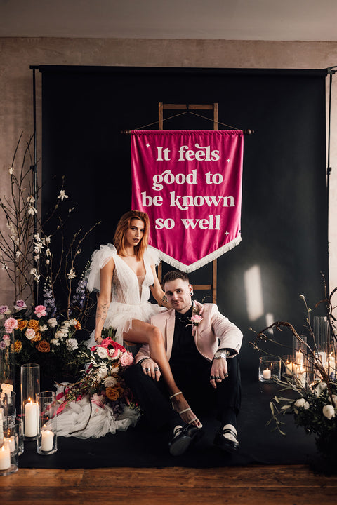 Wedding Banner Hire - 'It feels good to be known so well'